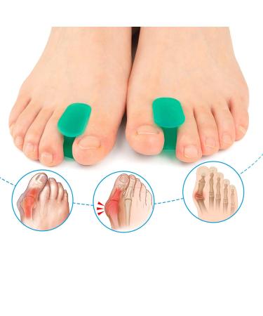 8 Pairs Silicone Toe Spacer Separator Bunion Straightener Hallux Valgus Corrector - Buy Online on GoSupps.com