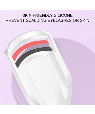 Qukaim Electric Eyelash Curler Electric Heated Eyelash Curler Rechargeable 2 in 1 Lash Curling Device Long Lasting Heating Soft Silicone Drying Black - Buy Online on GoSupps.com