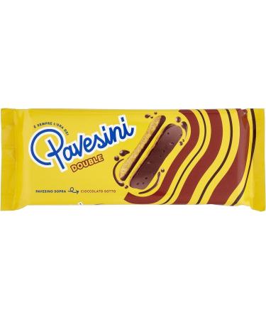  Italian Gourmet E.R. Pavesi Pavesini Croccante Classico Snacks Chocolate Coffee Double Crunchy Dark Chocolate Snack Light Snack 4 Pieces + Italian Gourmet Pulp 400 g - Buy Online on GoSupps.com