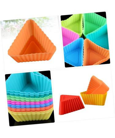 MAGICLULU 20pcs Triangle Muffin Cup Candle Molds Paper Cups Silicone Molds DIY Baking Mold Silicone Cake Molds Muffin Cake Mold Muffin Cupcake Mold Mini Silica Gel Baking Cup - Buy Online on GoSupps.com