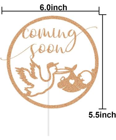 Coming Soon Cake Topper Stork & Baby Silhouette Cake Decor for Baby Shower Party Decorations Gender Reveal Party Supplies Rose Gold - Buy Online on GoSupps.com