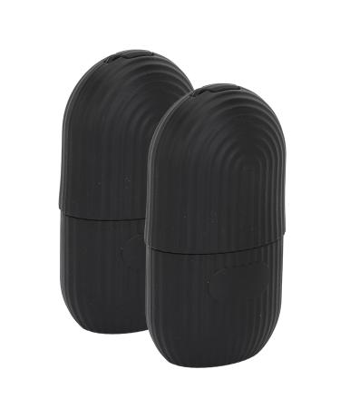 ZJchao Ice Face Roller - Silicone Facial Eye Cold Roller Massage Tool for Puffiness Pore Minimization & Smoother Skin - Dual Pack (Black) - International Shipping Available - Buy Online on GoSupps.com