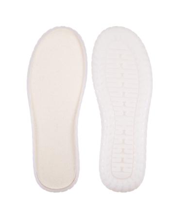 HARFINGTON 1pair Shoes Outer Soles Pad US Men Size 10 Non Slip Plush Mat Woven Protector Bottom for DIY Slipper Sandals White White US 10