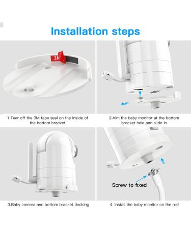 Universal Baby Monitor Mount for Crib - Compatible with Infant Optics DXR-8 - Nursery Camera Holder Stand for Safety and Convenience - Buy Online on GoSupps.com