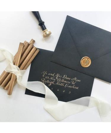 UNIQOOO Metallic Antique Gold Glue Gun Sealing Wax Sticks - Pack of 8 | Ideal for Wedding Invitations, Cards, and Gifts - Buy Online on GoSupps.com