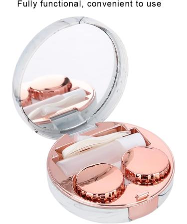 Professional Portable Contact Lens Container with Mirror Tweezers & Solution - Ideal for Home Office & Travel (Pink) - Buy Online on GoSupps.com