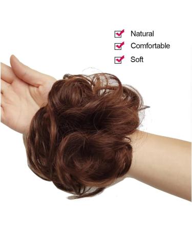 Bun Hair Piece Curly Messy Hair Bun Chignon Donut Hair Pad Elastic Hair Synthetic Hairpiece for Women Hair Pieces for Women(144T613) - Buy Online on GoSupps.com