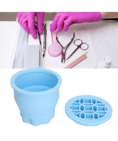 Buy Generic Makeup Brush Cleaning Bowl - Multifunctional Palm Size Scrubber & Drying Rack in Blue | Best for Daily Use - Buy Online on GoSupps.com