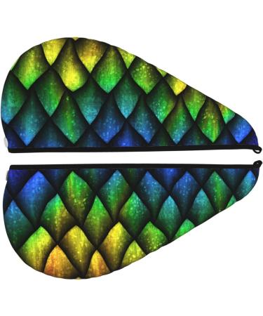 Microfiber Hair Drying Cap - Dragon Scales Towel Wrap for Quick Drying Curly Long & Thick Hair | Soft Absorbent & Stylish - Buy Online on GoSupps.com
