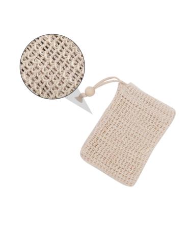 FRCOLOR 8 Pcs Cotton Linen Soap Pouches - Natural Sisal Drawstring Bags for Soaps | Eco-Friendly Durable & Perfect for Women - Khaki Color - Buy Online on GoSupps.com