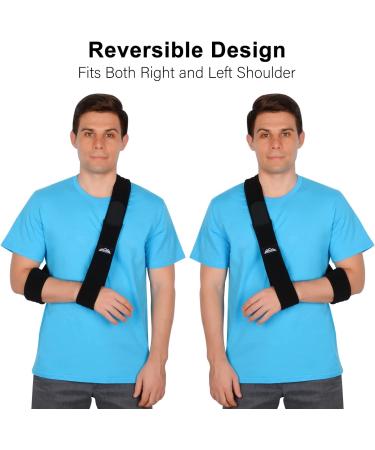 SupreGear Adjustable Arm Sling - Lightweight Shoulder Immobilizer for Comfort & Support - 71 inch (Black) - Buy Online on GoSupps.com