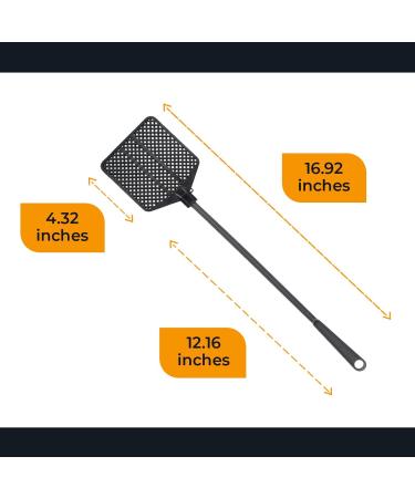 OFXDD Rubber Fly Swatter Long Heavy Duty Pack - Black (3 Pack) - Buy Online on GoSupps.com