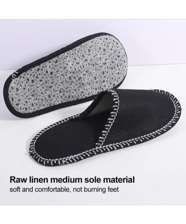 Fleece Felt Guest Slippers Set - 6 Pairs Non-Slip Washable Spa Slippers for Men | Ideal for Family & Hotel Travel - Buy Online on GoSupps.com