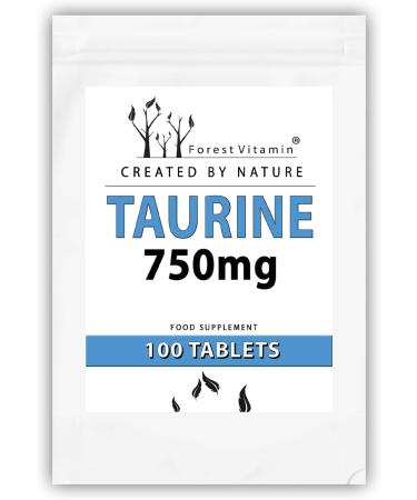Taurin - Forest Vitamin 750mg | 100 Tablets - Boost Energy & Mood | Dietary Supplements | 2-Month Supply - Buy Online on GoSupps.com