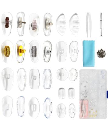 Eyeglass Nose Pads Eyeglass Repair Kits with Screwdriver for Glasses Sunglasses 100 Pcs 50 Pairs 13 Style Upgrade Version Soft Comfortable(100) - Buy Online on GoSupps.com