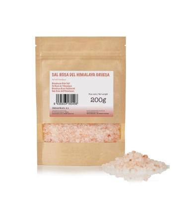 FRISAFRAN | Sel Rose De l'Himalaya Gros 200g | sel grain | 100% naturel et non raffin | Haute teneur en min raux | Origine Pakistan | GRAND | sel himalaya | Rose | sel himalaya rose | Pas D'additifs