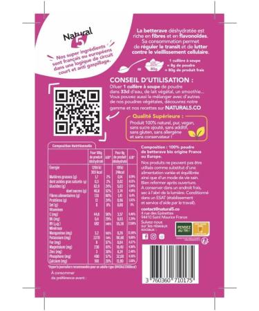 Organic beet juice powder vegan Natural 5 - Buy Online on GoSupps.com