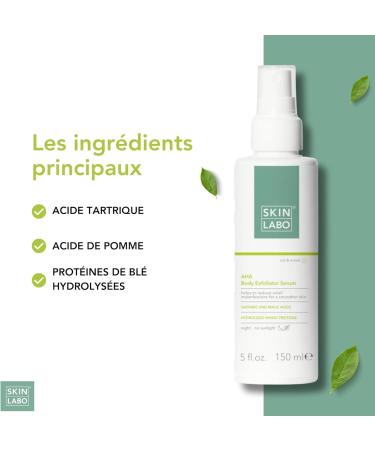 SkinLabo Body Scrub Serum Reduces Blemishes Such as Folliculitis Pimples and Stretch Marks with Tartaric Acid and Malic Acid - 150ml - Buy Online on GoSupps.com