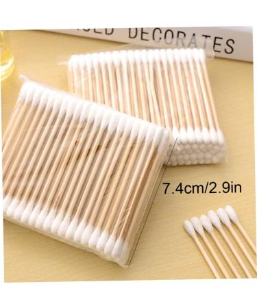 1000PCS Double Ended Cotton Swabs - Cotton Buds for Makeup Travel Ear Cleaning & Pets - Eco-Friendly Wooden Sticks - Buy Online on GoSupps.com