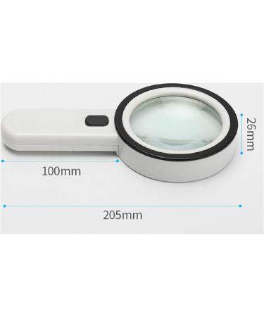 Magnifying Glass 30 high with LED Lights 100MM Handheld Optical HD 20 Children Students with The Elderly Reading Identification Repair Elderly Magnifying Glass 5 Times HD Expansion Mirror Good Times - Buy Online on GoSupps.com