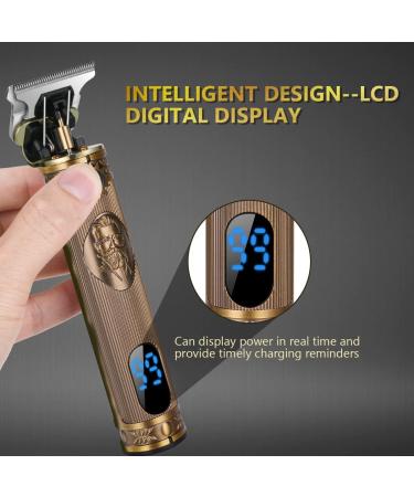 URAQT Cordless Hair Clippers for Men - Beard Trimmer with T-Blade Precision, Grooming Kit with Guide Combs and Hair Combs (Gold) - Buy Online on GoSupps.com