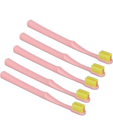 Verdant Touch Soft Toothbrush 5 Pack - Practical Interdental & Comfortable Pink Bathroom Brush for Optimal Oral Care - Buy Online on GoSupps.com