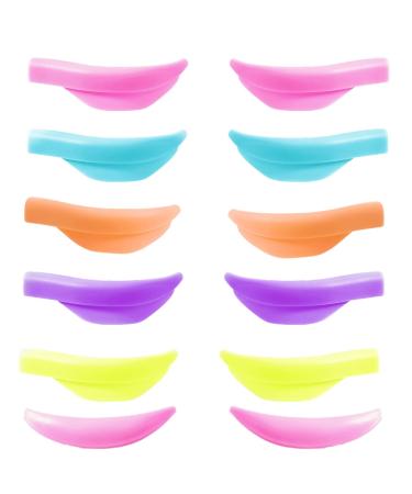Eyelash Perm Pads Lash Lift Rods Eyelash Perm Silicone Pads 5 Sizes Reusable Soft Lash Lift Pads Shield for Different Length Eyelashes Perfect Lifting (Neon)