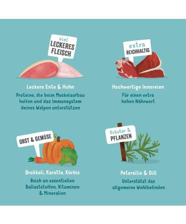 Edgard & Cooper Grain-Free Wet Dog Food for Juniors - Fresh Duck & Chicken 150g x 11 Pack | Healthy Balanced Diet with High-Quality Proteins - Buy Online on GoSupps.com