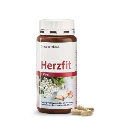 Sanct Bernhard Herzfit capsules with garlic hawthorn and vitamins B1 B2 B12 - Contents 180 capsules for 2 months