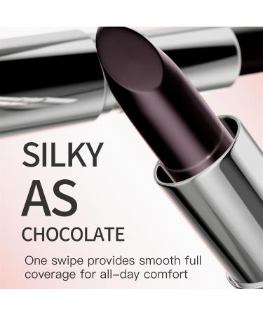 Matte Finish Lipstick | Black Rose Sweat-Resistant Foundation for Makeup - Smudge-Proof Lipstick - For Beauty Travel Daily Wear Evening Wear Women Girls - Buy Online on GoSupps.com