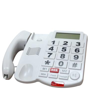 Big Button Corded Telephones Memory Landline Phone with Speed Dialing & Handsfree Speakerphone Large Button Amplified for Seniors Elderly C
