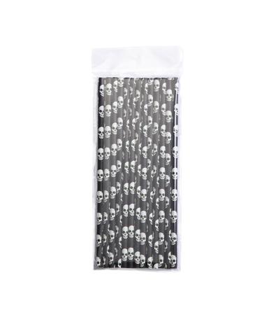 Halloween Themed Straws - 25Pcs Halloween Party Paper Straws - Party Straws Drinking Straws Milk Tea Straws Juice Straws for Halloween Party Favors Bondoo