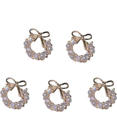FEIlei Crown Nail Art Charms Zircon Nail Rhinestones Alloy Butterfly-Nail Crystal-Pearl - Buy Online on GoSupps.com