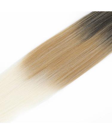 Meiersi Ombre Pre Stretched Braiding Hair 36 Inch 8 Packs Brown Blonde Yaki Straight Extensions for Crochet Twist - Hot Water Setting Synthetic Hair (1B/27/613) - Buy Online on GoSupps.com