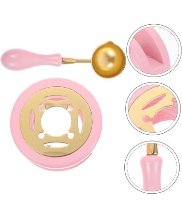 Tofficu Victory Melts Wax Warmer Set | Spoon & Hollowed Wax Seal Tools | Aluminum Alloy Pink 4x4x4cm - Perfect for Wax Melting - Buy Online on GoSupps.com