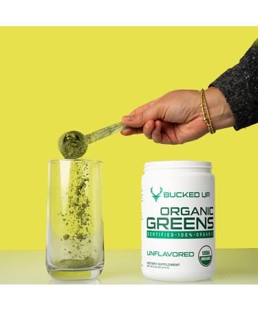 Greens Superfood Powder Unflavored | 8 Most Essential Mixed Greens | Certified 100% Organic | Chlorella Spinach Kale Spirulina Alfalfa Broccoli Wheat Grass & Barley Grass | 30 SERV | 9.52 OZ - Buy Online on GoSupps.com