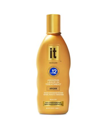 IT Essentials No. 12 Leave-In Argan Oil Treatment  Professional-Grade Infused with Keratin and Argan Oil for Soft Hair and Added Shine - Conditioner Strengthens & Protects Dry & Damaged Hair