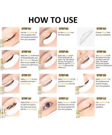 Eyelash Lift and Tint Kit - Professional Long Lasting Lash Perm Kit and Color Set - Suitable for Salon & Home Use - Buy Online on GoSupps.com