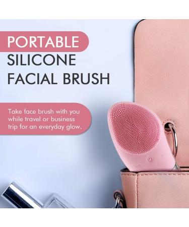 KORSMALL Silicone Facial Cleansing Brush Electric Face Brush 6-Speed IPX7 Waterproof Silicone Face Scrubbers Anti-Aging Skin Cleanser for Skin Care and Exfoliation Deep Cleansing Massaging (Pink) - Buy Online on GoSupps.com