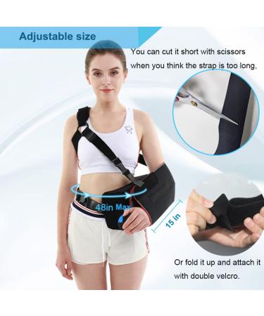 Universal Shoulder Abduction Sling with Abduction Pillow - 3-Point Strap, Exercise Ball, Adjustable Immobilizer for Rotator Cuff Support, Sublexion, Dislocated & Broken Arm - Free Size Brace - Buy Online on GoSupps.com