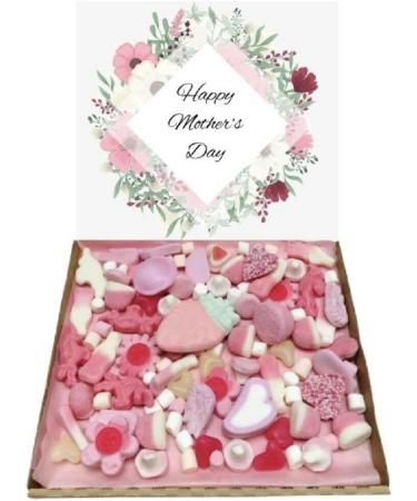 Pink Mothers Day Gift Present Pink Candy Pick N mix 300 g SweetBox Hamper Selection box Present With Pink Ribbon For Him or Her Show Someone You Care - Buy Online on GoSupps.com