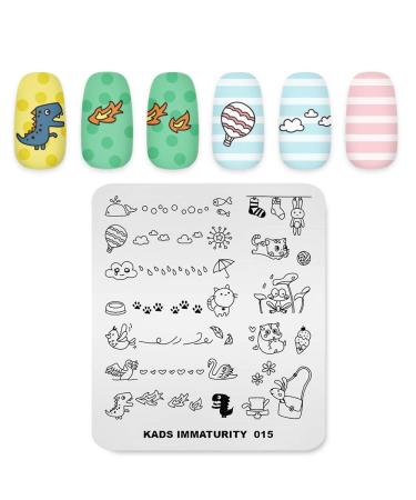 KADS Nail Art Stamping plate Nail Template Nail Art Design Tool Nail DIY Design Image Plate (IM015)