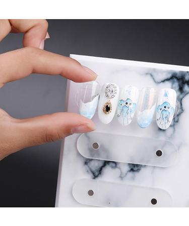 Ruiqas Nail Art Showing Prional Salon Magnetic Marble Nail Art Display False Nail Tips Sample Display Practice 2 acrylic false tip display stand rack magnetic marble nail art display acrylic nail - Buy Online on GoSupps.com