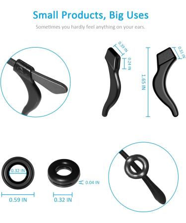 12 Pairs Mcyye Eyeglasses Ear Grips  Anti Slip Eyeglass Retainer  Premium Silicone Ear Hook  Keep Glasses from Slipping Down Your Nose  Simple  Effective Helper for Kids  Adults  Sports  Study & Work - Buy Online on GoSupps.com