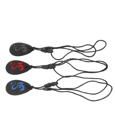 3PCs baby bite rings necklace silicone baby chickenet dishwasher refrigerator securely soothe wound gums for girls and boys easy to keep