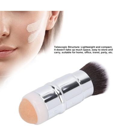 2 in 1 Face Roller Telescopic Makeup Brush Reusable Double Head Volcanic Oil Absorber Setting Powder Brush for Daily Skin Care Use(Blue) - Buy Online on GoSupps.com
