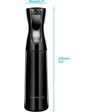 Continuous Mist Spray Bottle for Hair Plants & Cleaning - 300ml Black - Buy Online on GoSupps.com