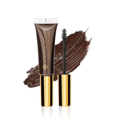 LXZJJM Waterproof Eyebrow Tint Long Lasting Brow Stain Smudge Proof Eyebrow Stain All Day Hold Shape Brows (02 DARK BROWN 0.40 FL.OZ/12ml) 12 ml (Pack of 1) 02 DARK BROWN
