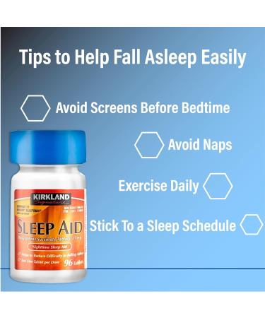 Buy Kirkland Nighttime Sleep Aid Sleeptabs 25mg - 96 Tablets + Free Microfiber Cleaning Cloth (2 Pack 192 Count) | International Shipping Available - Buy Online on GoSupps.com