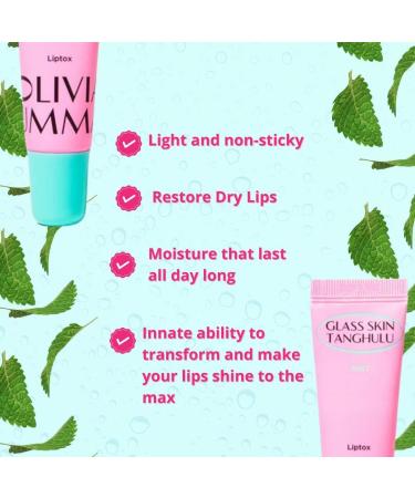 Glass Skin Tanghulu Liptox Mint - Ultimate Lip Care for Dry Cracked Lips | Macadamia Oil Peppermint & Shea Butter - 10ml - Buy Online on GoSupps.com